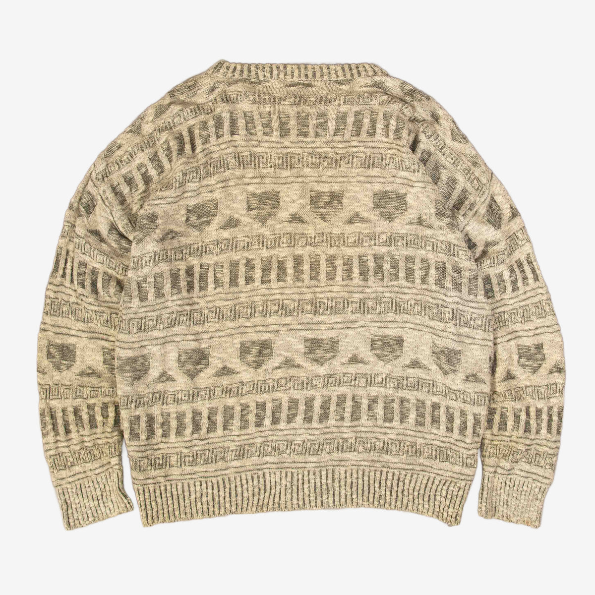MEN'S VINTAGE STRUCTURED KNITTED JUMPER - X-LARGE