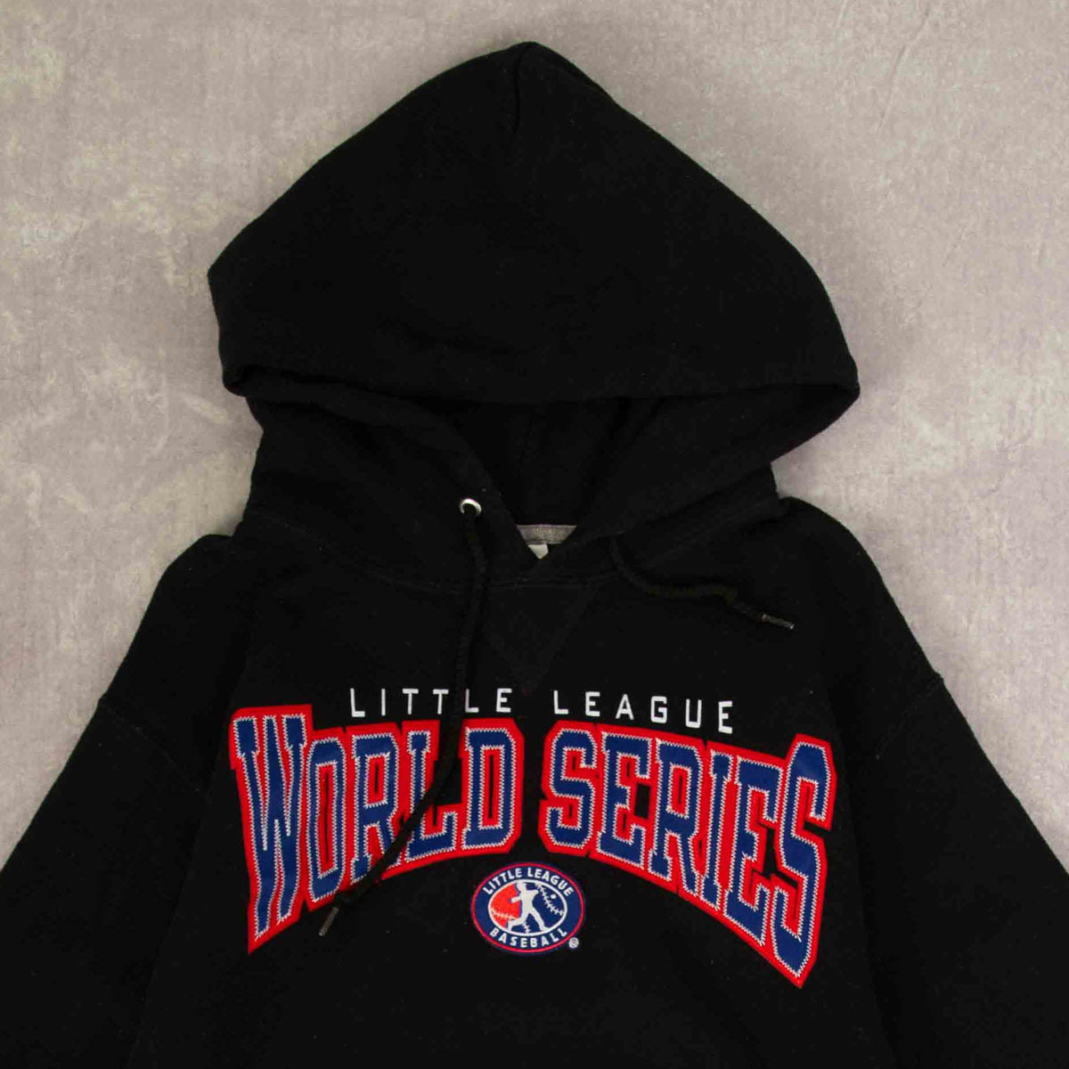 MEN'S VINTAGE RUSSELL ATHLETIC LITTLE LEAGUE BASEBALL HOODED SWEATSHIRT - SMALL