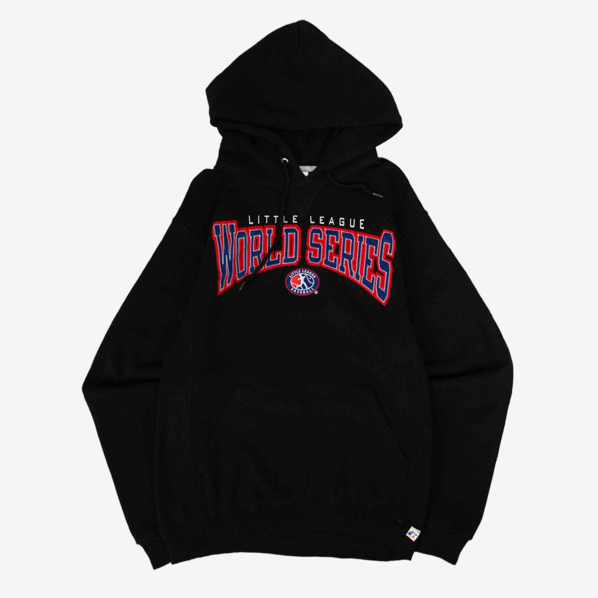 MEN'S VINTAGE RUSSELL ATHLETIC LITTLE LEAGUE BASEBALL HOODED SWEATSHIRT - SMALL