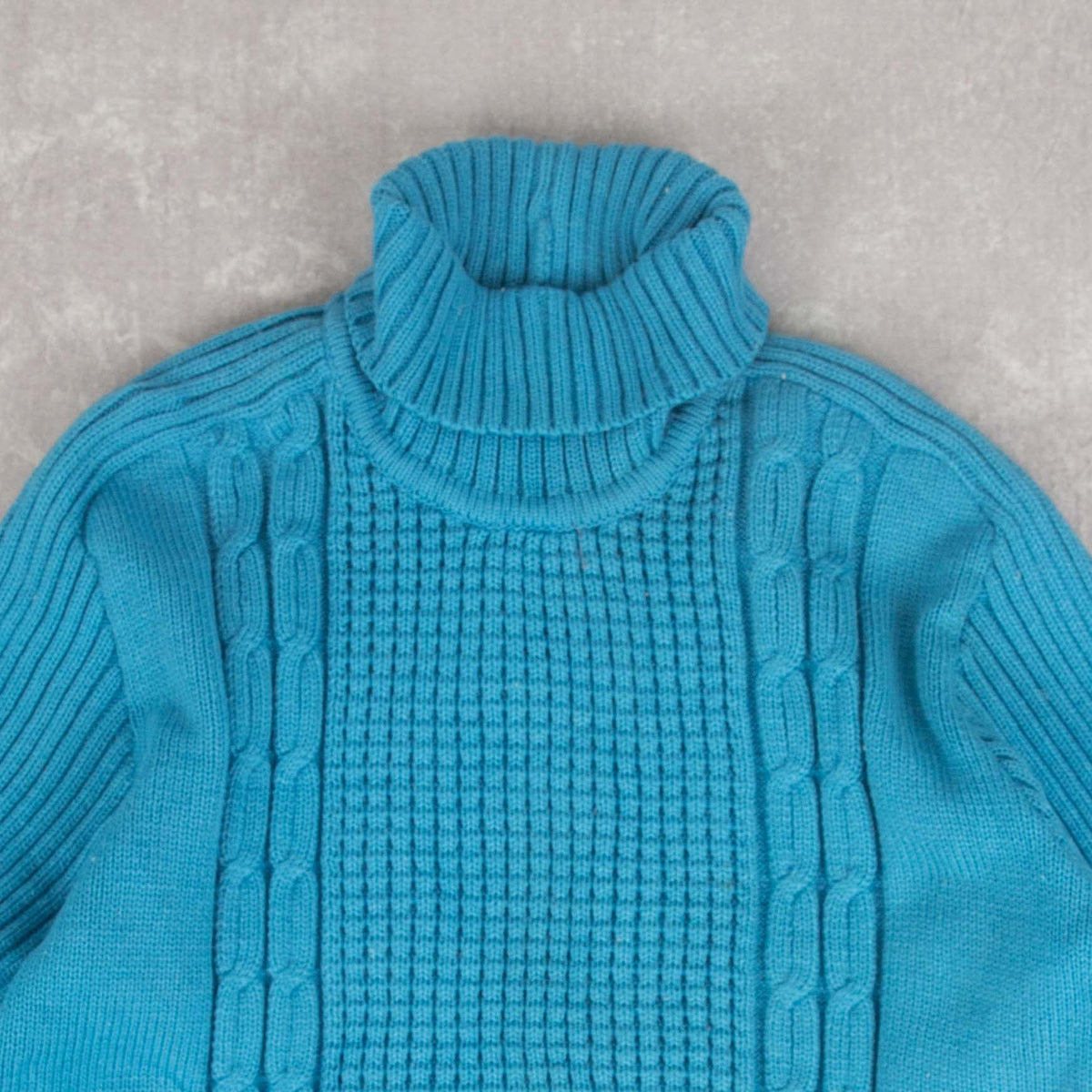 WOMEN'S VINTAGE 1990S STRUCTURED ROLL NECK KNITTED JUMPER - MEDIUM