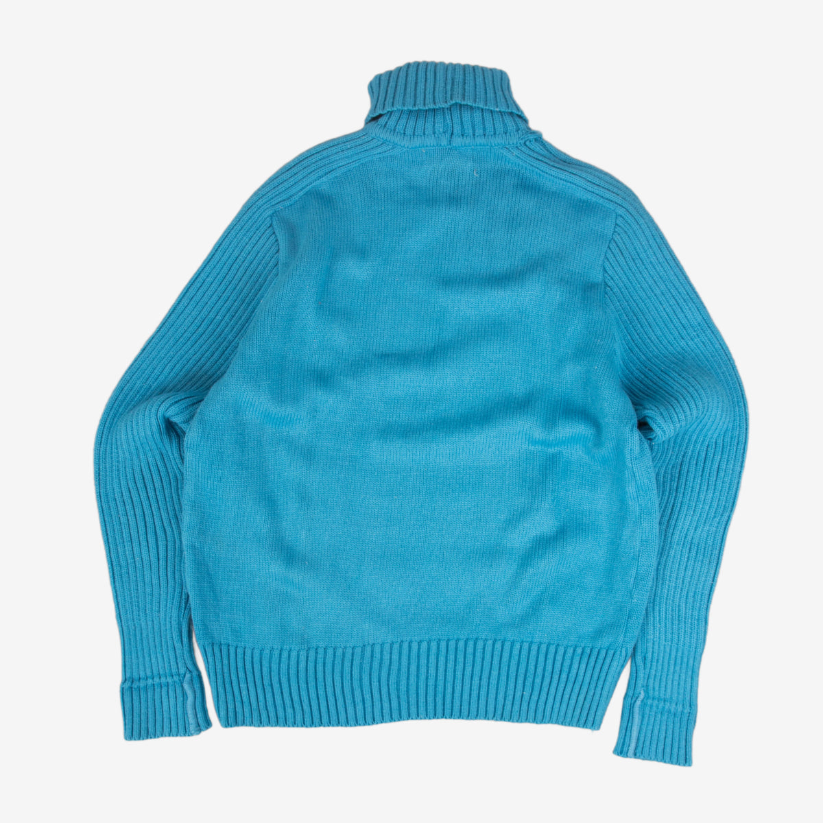 WOMEN'S VINTAGE 1990S STRUCTURED ROLL NECK KNITTED JUMPER - MEDIUM