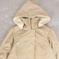 WOMEN'S VINTAGE 1980S JC PENNEY SHERPA LINED HOODED JACKET - MEDIUM