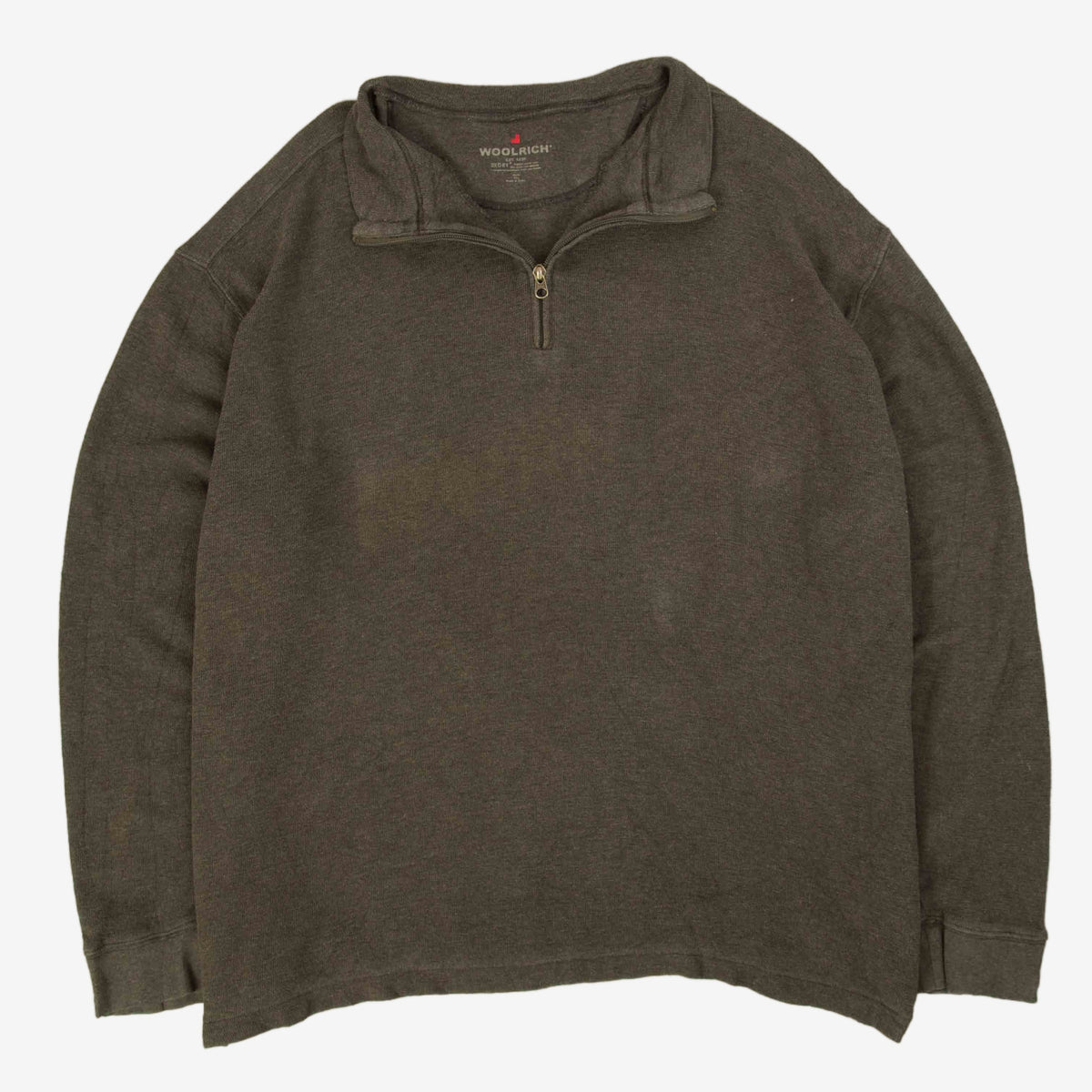 MEN'S VINTAGE WOOLRICH QUARTER ZIP SWEATSHIRT - XX-LARGE