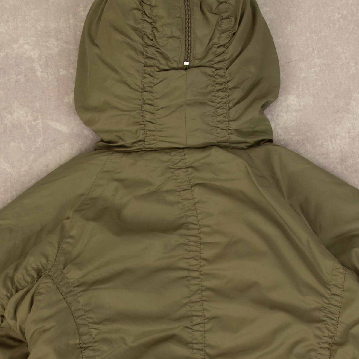 WOMEN'S VINTAGE NAIKA REVERSIBLE HOODED PUFFER JACKET - MEDIUM