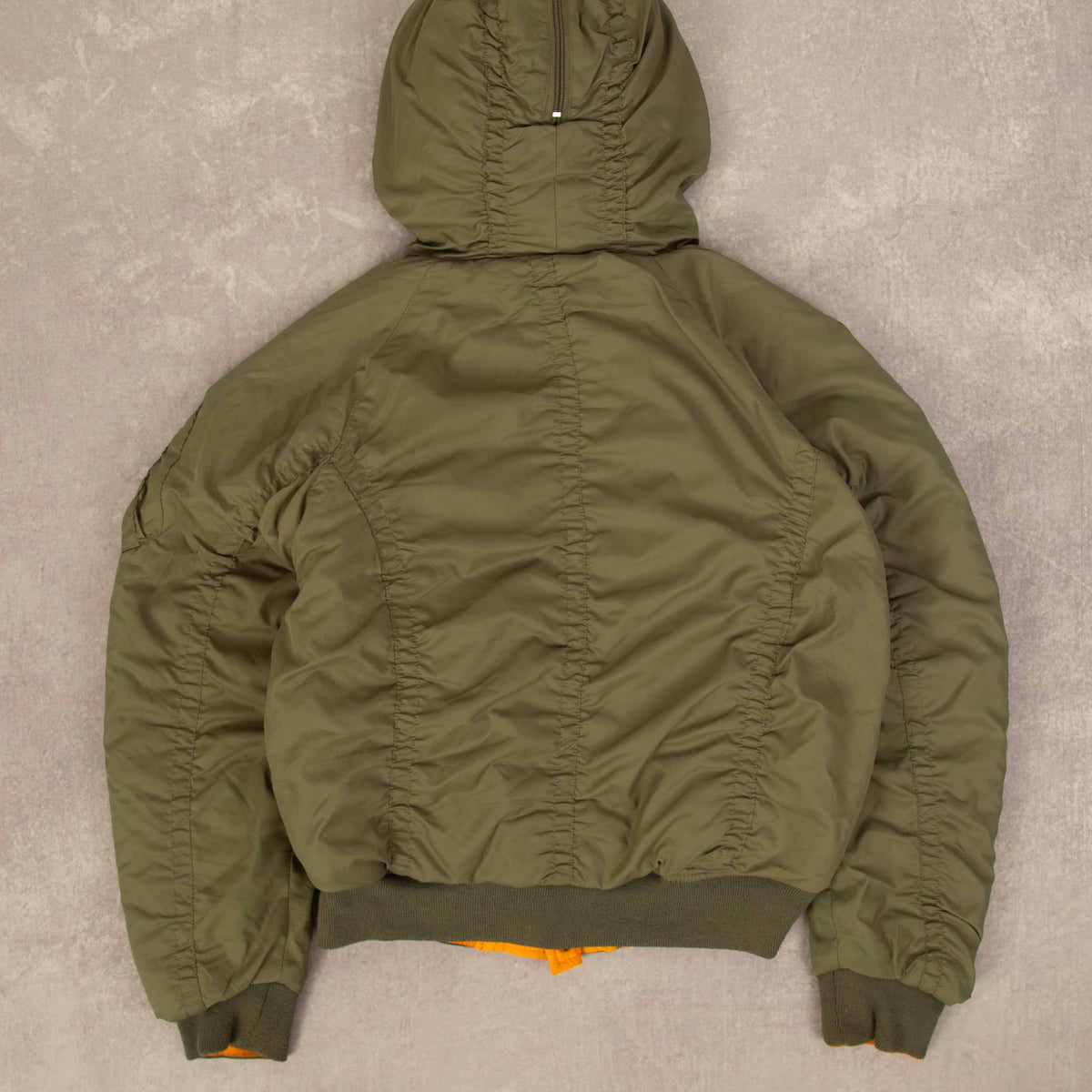 WOMEN'S VINTAGE NAIKA REVERSIBLE HOODED PUFFER JACKET - MEDIUM
