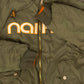 WOMEN'S VINTAGE NAIKA REVERSIBLE HOODED PUFFER JACKET - MEDIUM