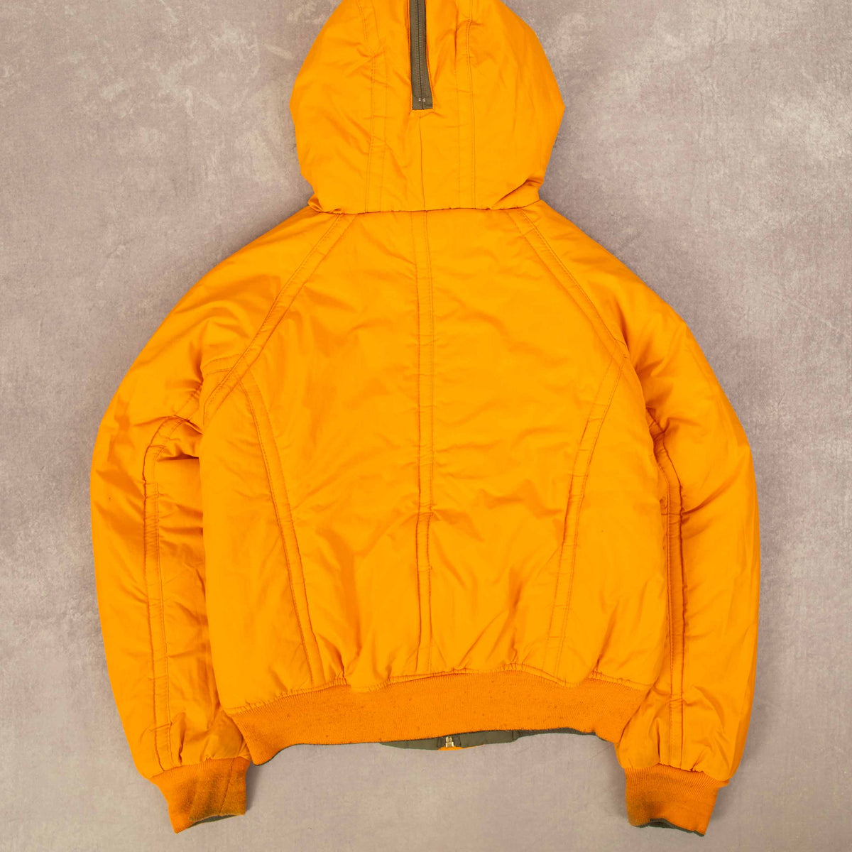 WOMEN'S VINTAGE NAIKA REVERSIBLE HOODED PUFFER JACKET - MEDIUM