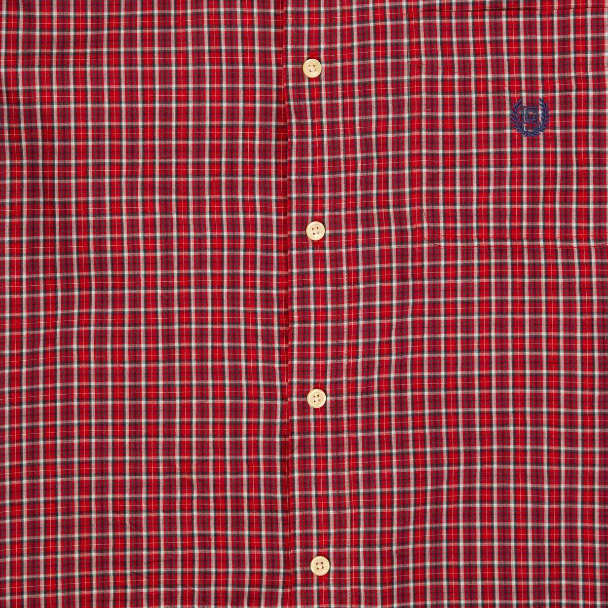MEN'S VINTAGE CHAPS CHECKED COTTON SHIRT - LARGE