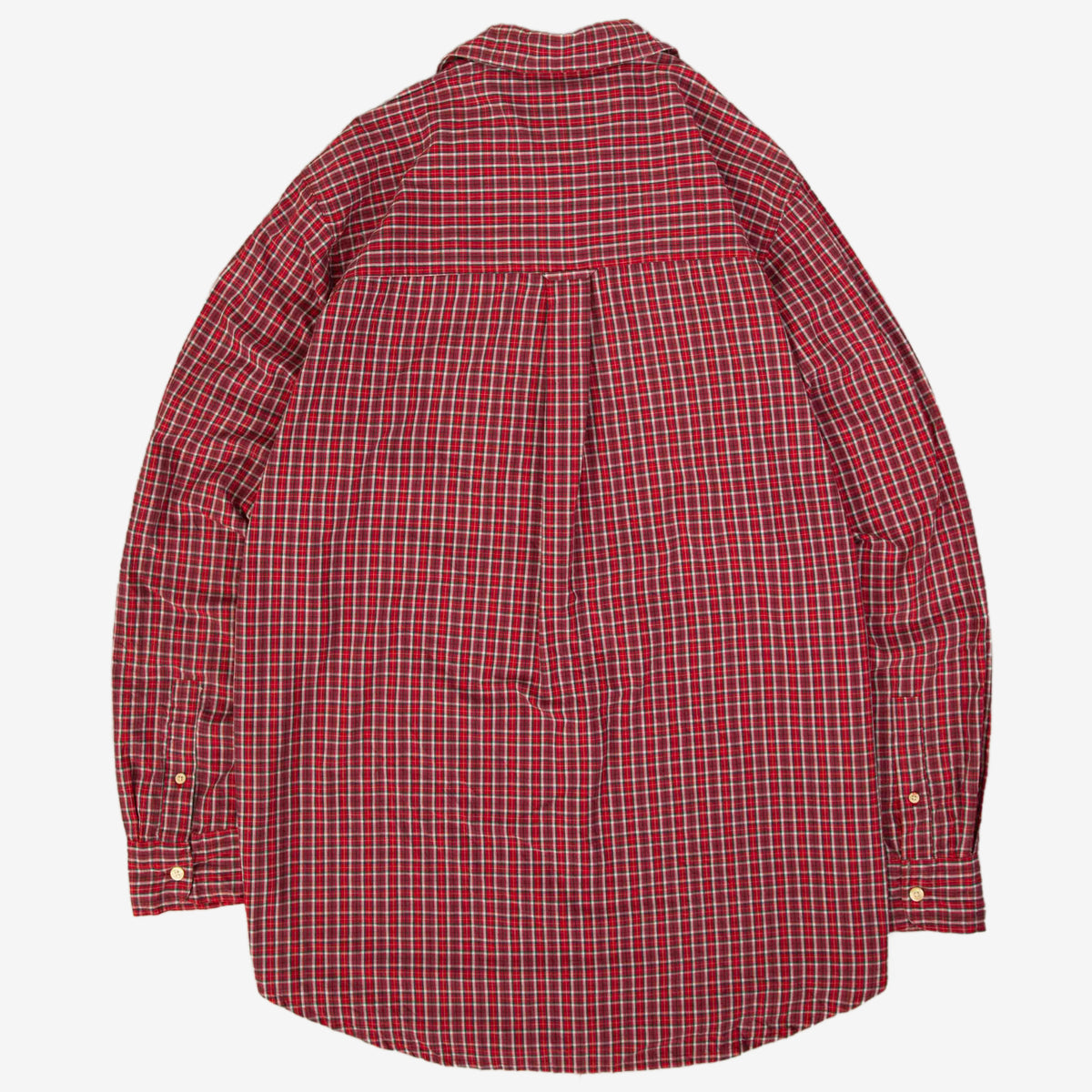 MEN'S VINTAGE CHAPS CHECKED COTTON SHIRT - LARGE