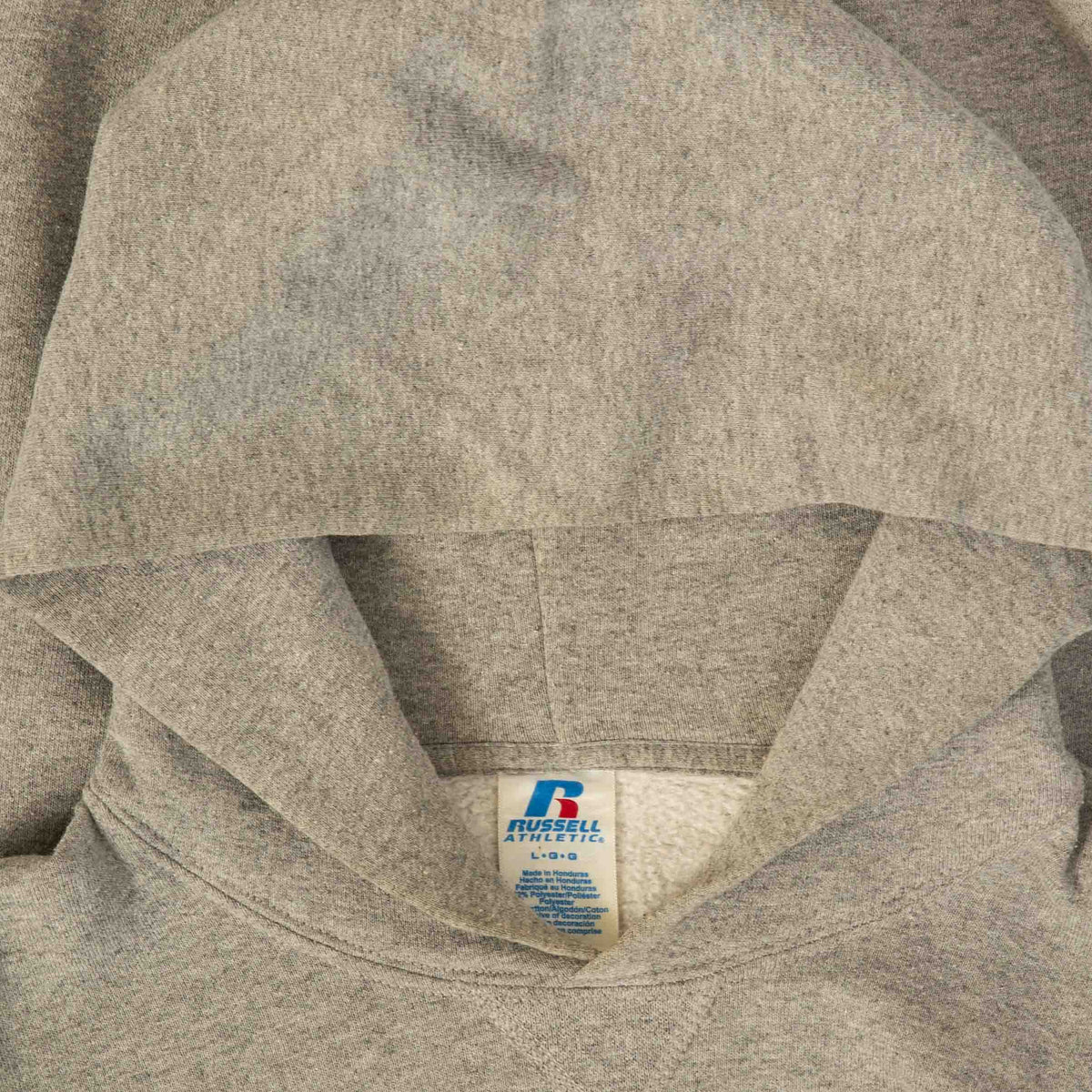 MEN'S VINTAGE RUSSELL ATHLETIC DIXIE STATE UNIVERSITY HOODED SWEATSHIRT - LARGE