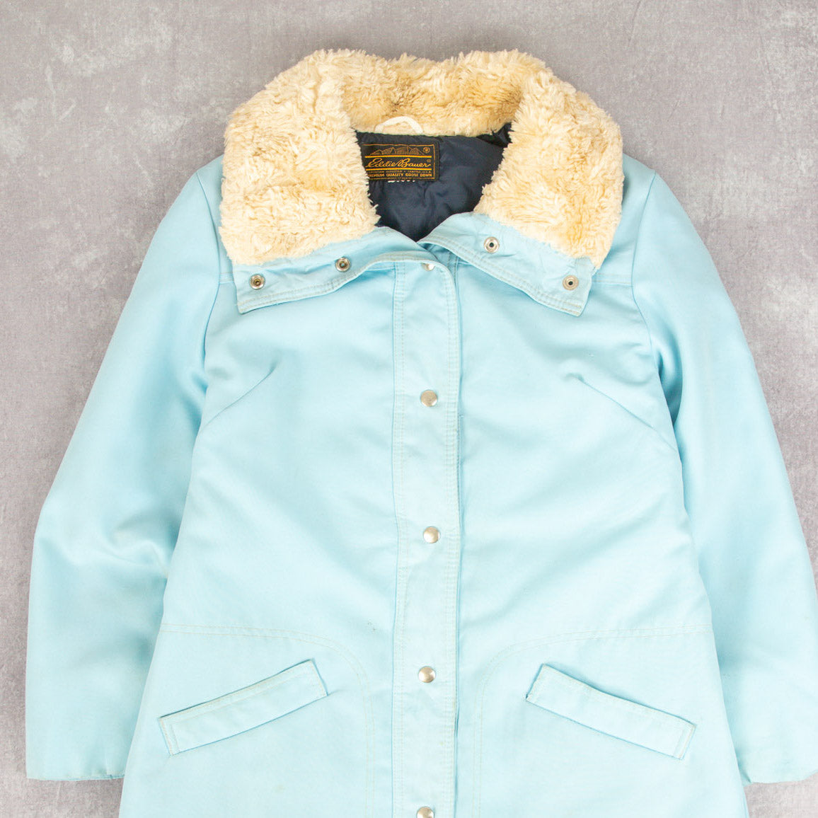 WOMEN'S VINTAGE 1980S EDDIE BAUER SHERPA COLLARED LINED JACKET - LARGE