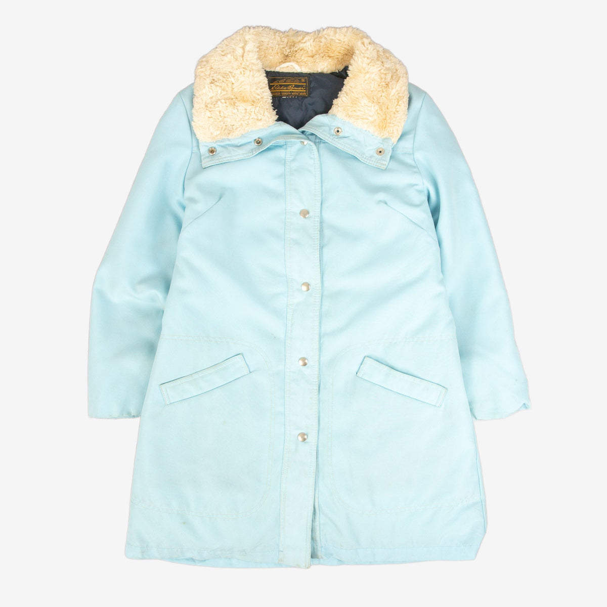 WOMEN'S VINTAGE 1980S EDDIE BAUER SHERPA COLLARED LINED JACKET - LARGE