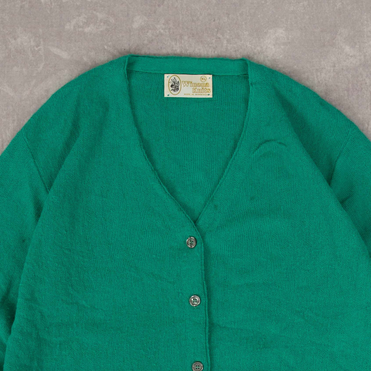 WOMEN'S VINTAGE 1980S BOXY KNITTED CARDIGAN - X-LARGE