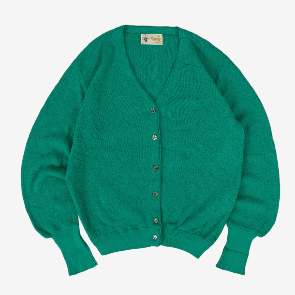 WOMEN'S VINTAGE 1980S BOXY KNITTED CARDIGAN - X-LARGE