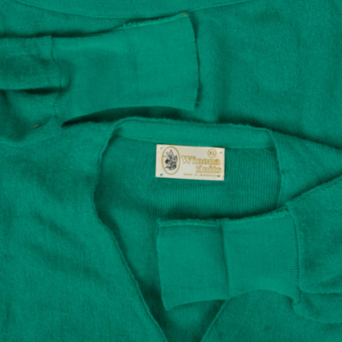 WOMEN'S VINTAGE 1980S BOXY KNITTED CARDIGAN - X-LARGE