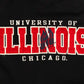 MEN'S VINTAGE RUSSELL ATHLETIC UNIVERSITY OF ILLINOIS HOODED SWEATSHIRT - SMALL