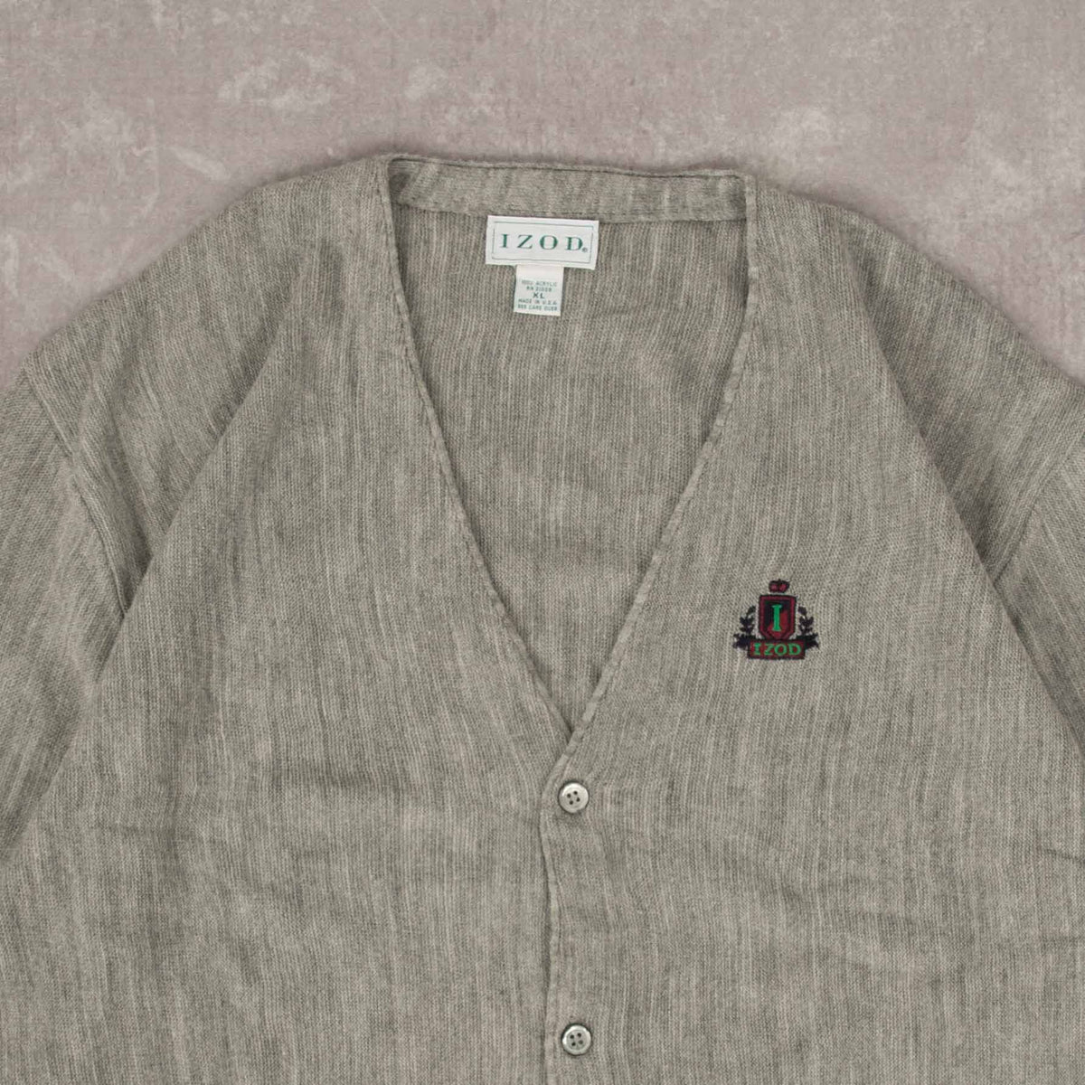 MEN'S VINTAGE 1990S IZOD CARDIGAN - X-LARGE
