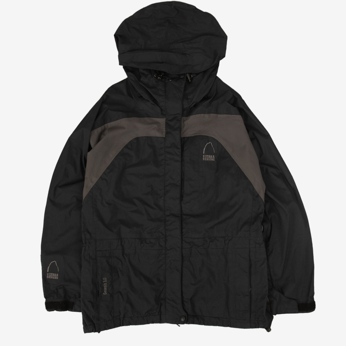 WOMEN'S VINTAGE WATERPROOF HOODED JACKET - MEDIUM