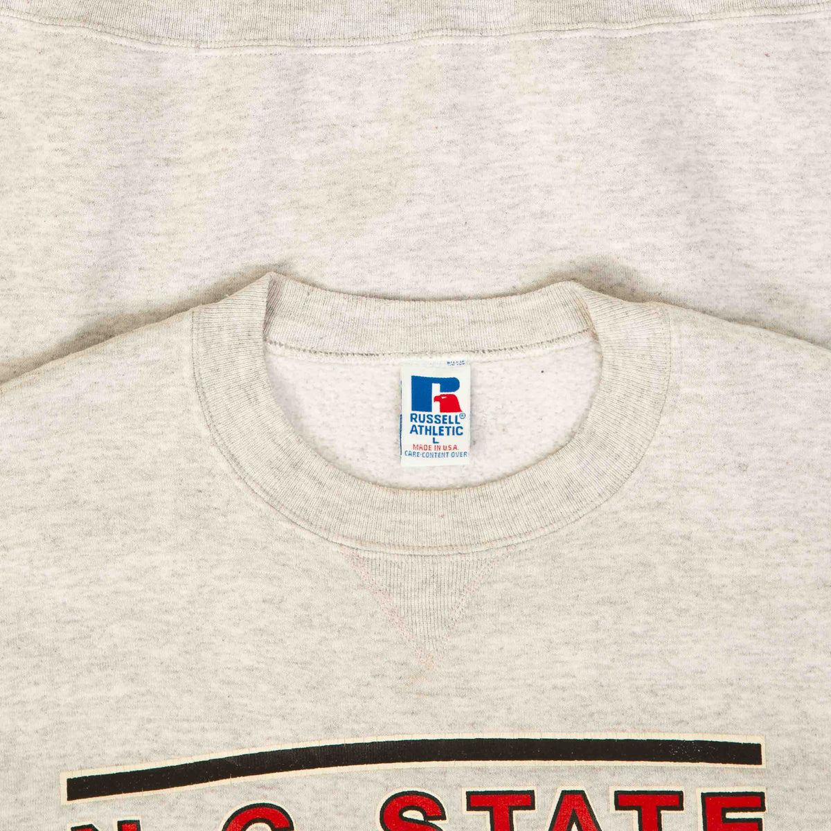 MEN'S VINTAGE 1990S RUSSELL ATHLETIC N.C STATE SWEATSHIRT - LARGE