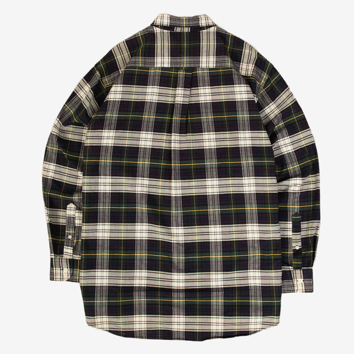 MEN'S VINTAGE NAUTICA CHECKED LONG SLEEVE SHIRT - X-LARGE