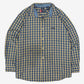 MEN'S VINTAGE CHAPS CHECKED COTTON SHIRT - X-LARGE
