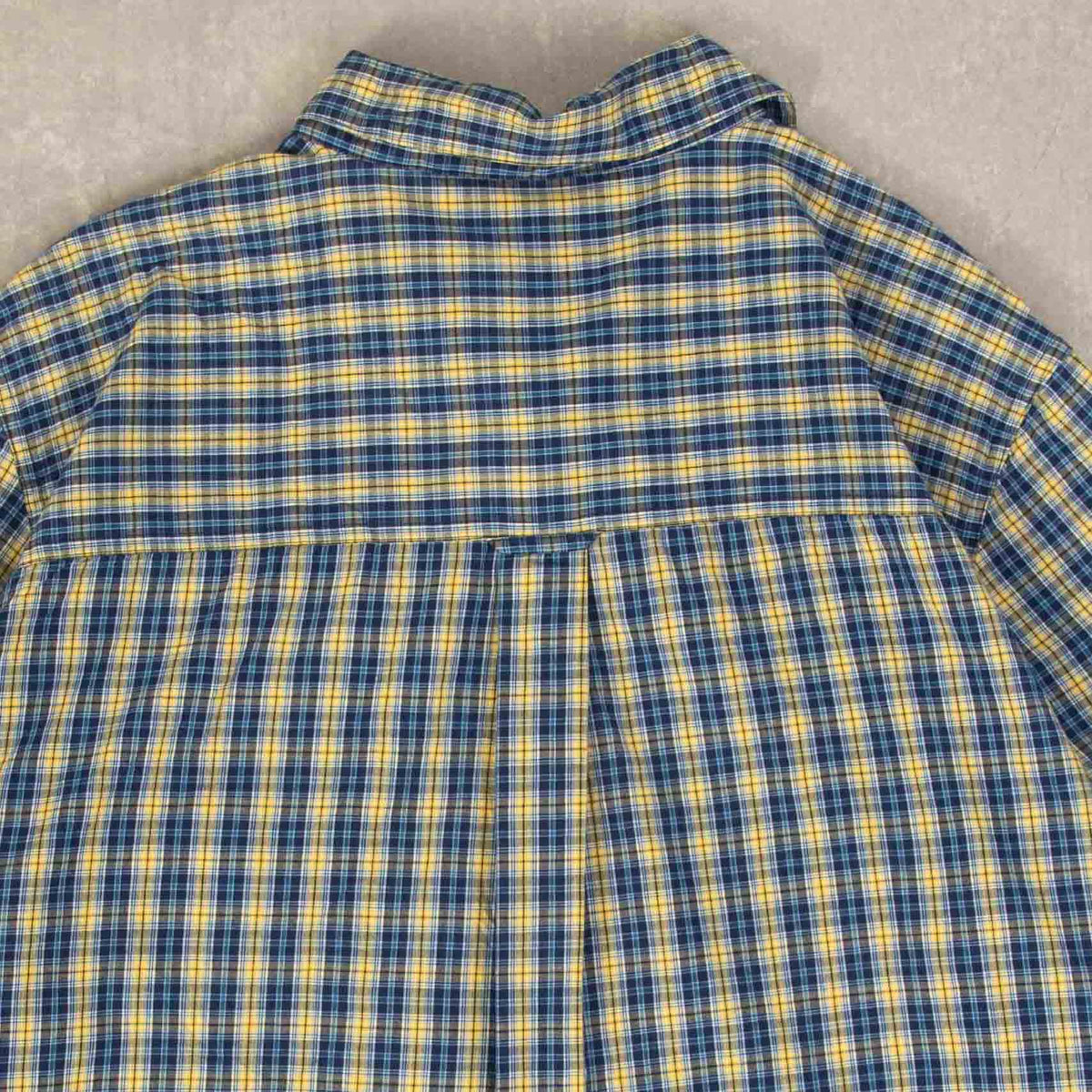 MEN'S VINTAGE CHAPS CHECKED COTTON SHIRT - X-LARGE
