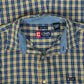 MEN'S VINTAGE CHAPS CHECKED COTTON SHIRT - X-LARGE