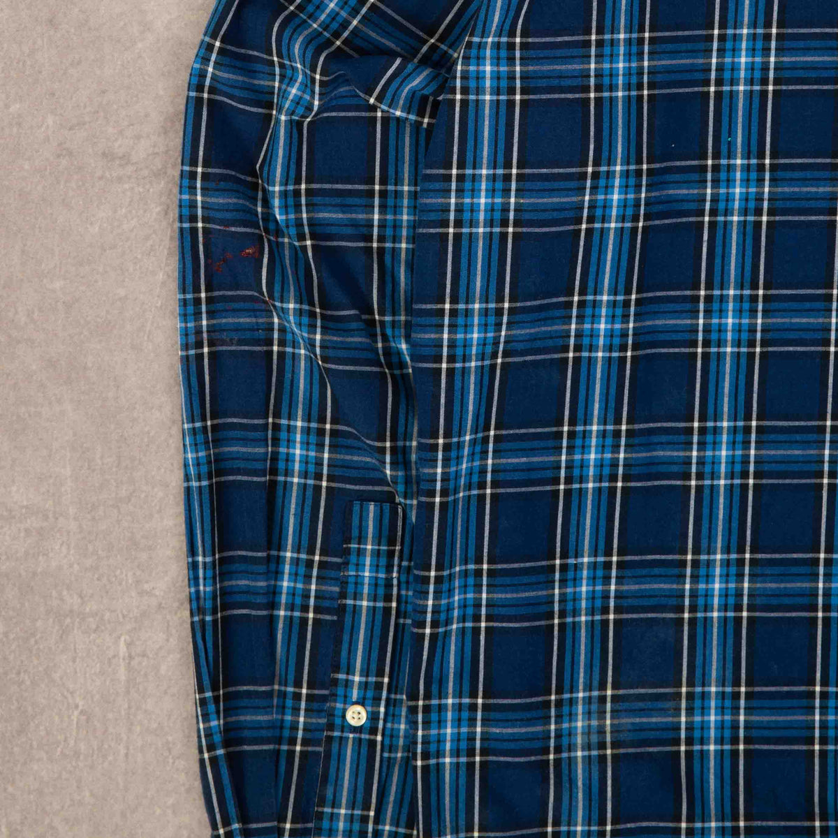 MEN'S VINTAGE CHAPS CHECKED COTTON SHIRT - X-LARGE