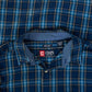 MEN'S VINTAGE CHAPS CHECKED COTTON SHIRT - X-LARGE