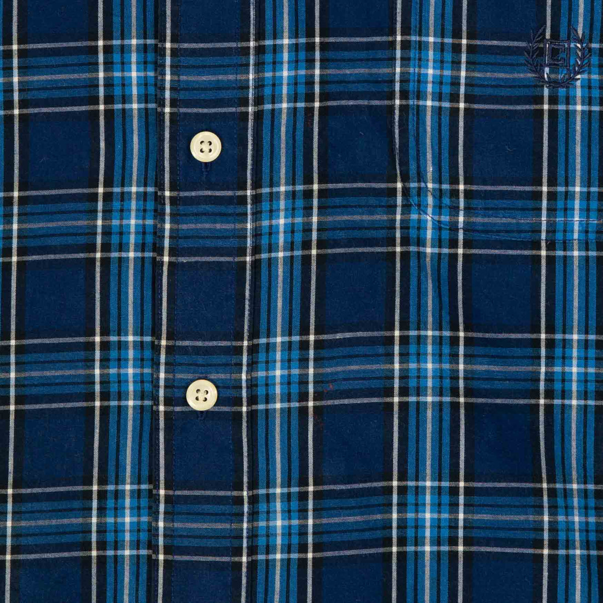 MEN'S VINTAGE CHAPS CHECKED COTTON SHIRT - X-LARGE