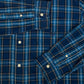 MEN'S VINTAGE CHAPS CHECKED COTTON SHIRT - X-LARGE