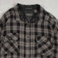 MEN'S VINTAGE 1990S WOOL STYLE CHECKED FLANNEL SHIRT - LARGE