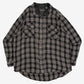 MEN'S VINTAGE 1990S WOOL STYLE CHECKED FLANNEL SHIRT - LARGE