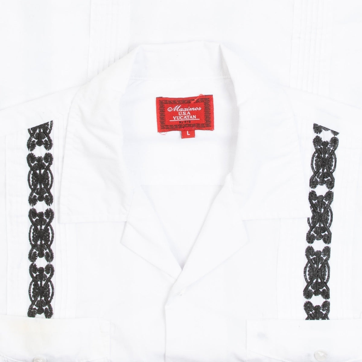 MEN'S VINTAGE 1990S CUBAN GUAYABERA SHIRT - LARGE