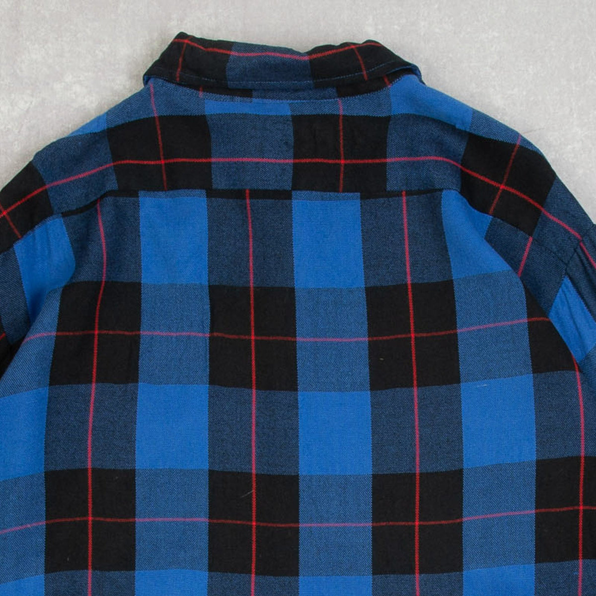 MEN'S VINTAGE 1990S WOOL STYLE CHECKED FLANNEL SHIRT - X-LARGE