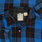MEN'S VINTAGE 1990S WOOL STYLE CHECKED FLANNEL SHIRT - X-LARGE