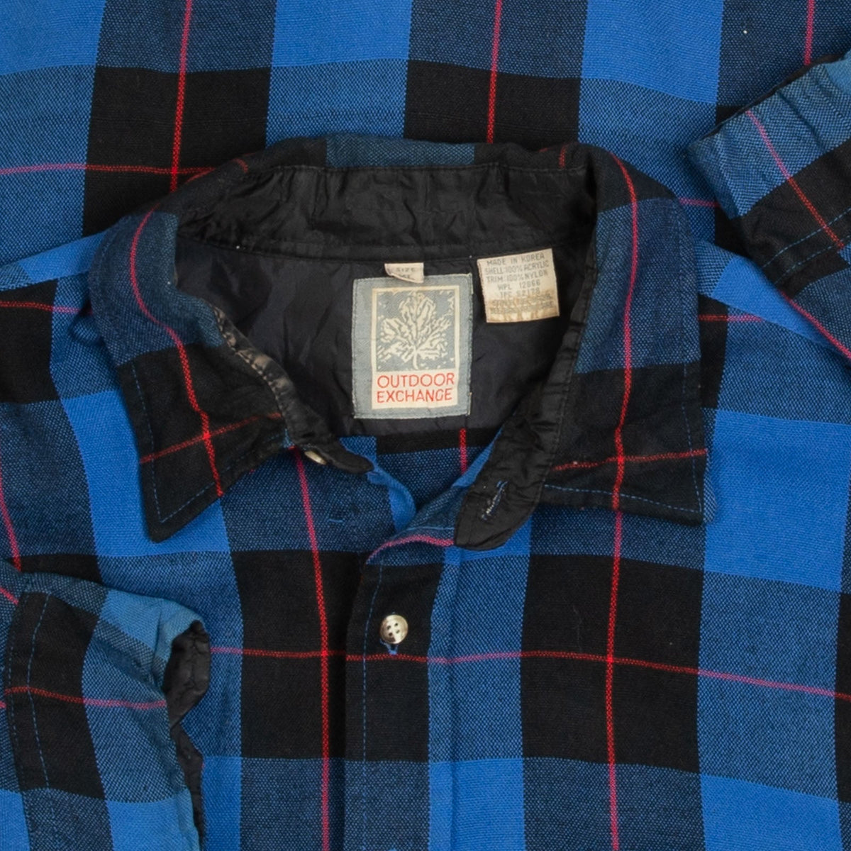 MEN'S VINTAGE 1990S WOOL STYLE CHECKED FLANNEL SHIRT - X-LARGE