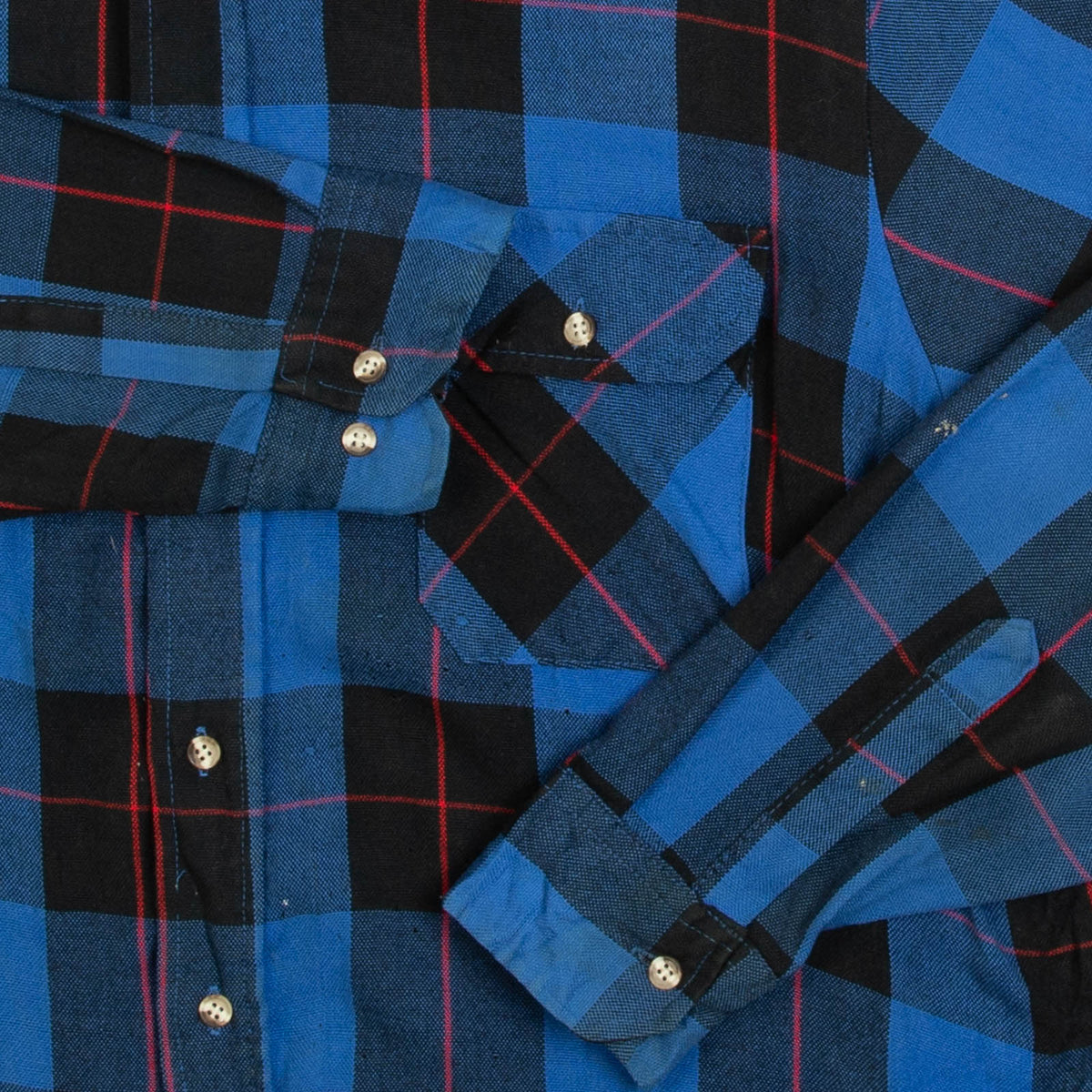 MEN'S VINTAGE 1990S WOOL STYLE CHECKED FLANNEL SHIRT - X-LARGE