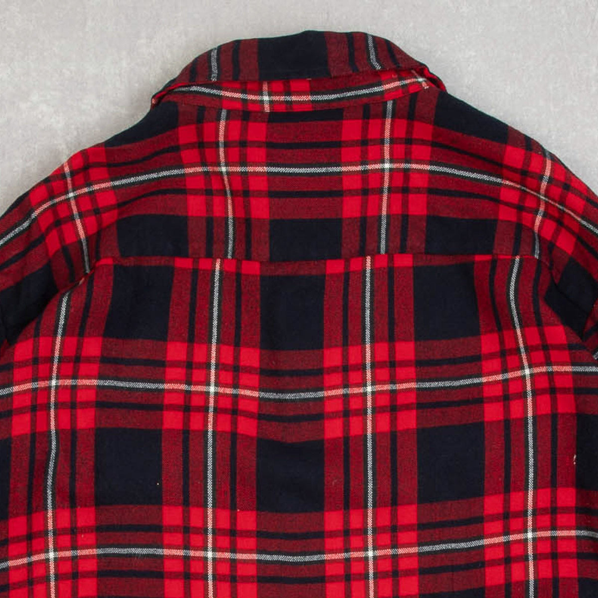 MEN'S VINTAGE 1990S WOOL STYLE CHECKED FLANNEL SHIRT - LARGE