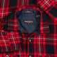 MEN'S VINTAGE 1990S WOOL STYLE CHECKED FLANNEL SHIRT - LARGE