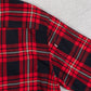 MEN'S VINTAGE 1990S WOOL STYLE CHECKED FLANNEL SHIRT - LARGE