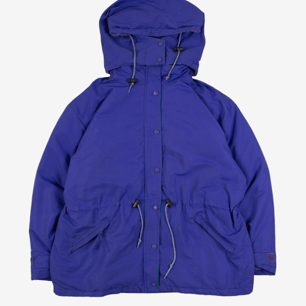 WOMEN'S VINTAGE PADDED FULL ZIP HOODED JACKET - LARGE