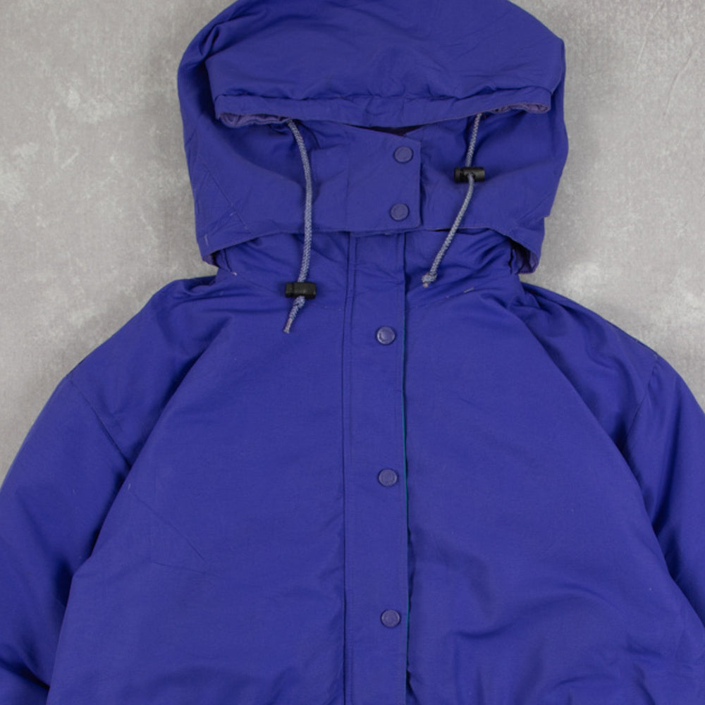 WOMEN'S VINTAGE PADDED FULL ZIP HOODED JACKET - LARGE