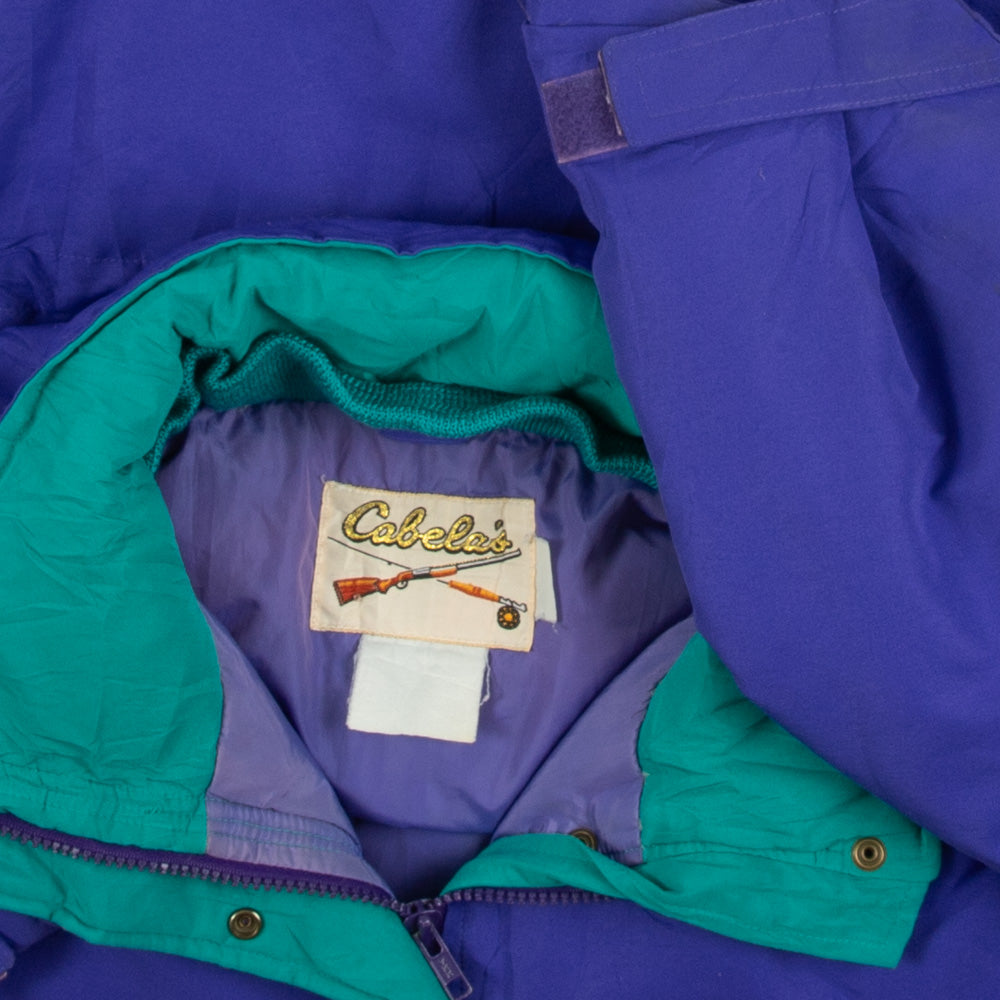 WOMEN'S VINTAGE PADDED FULL ZIP HOODED JACKET - LARGE