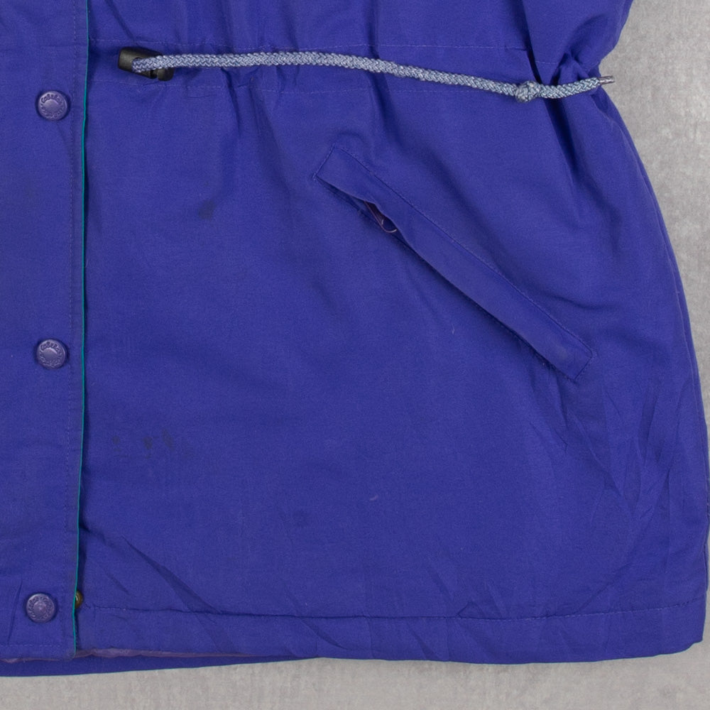 WOMEN'S VINTAGE PADDED FULL ZIP HOODED JACKET - LARGE