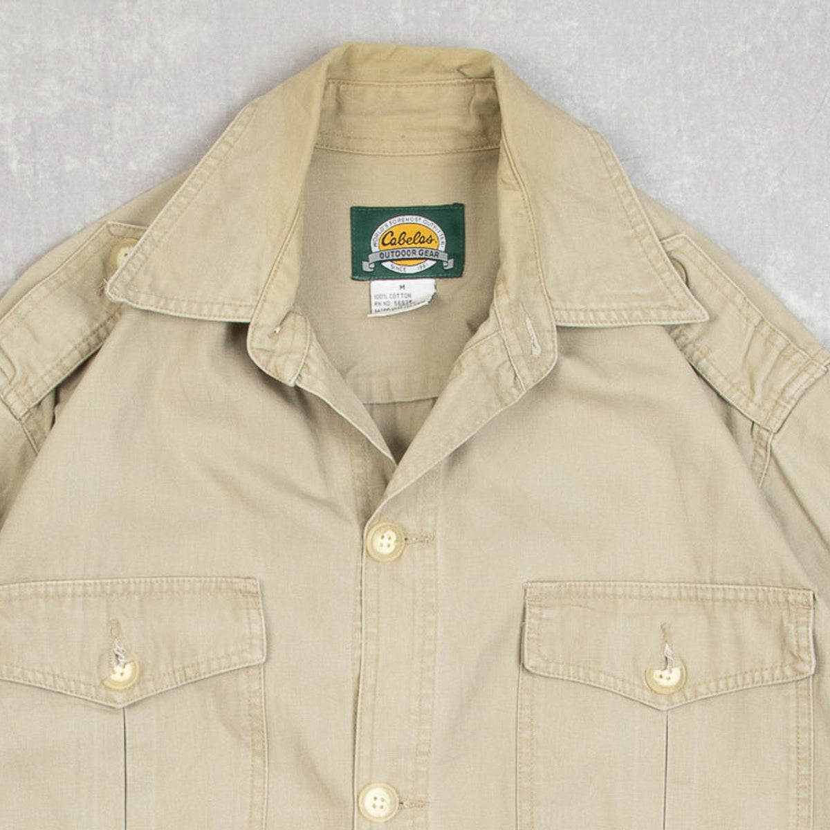 MEN'S VINTAGE 1990S UTILITY MILITARY JACKET - MEDIUM