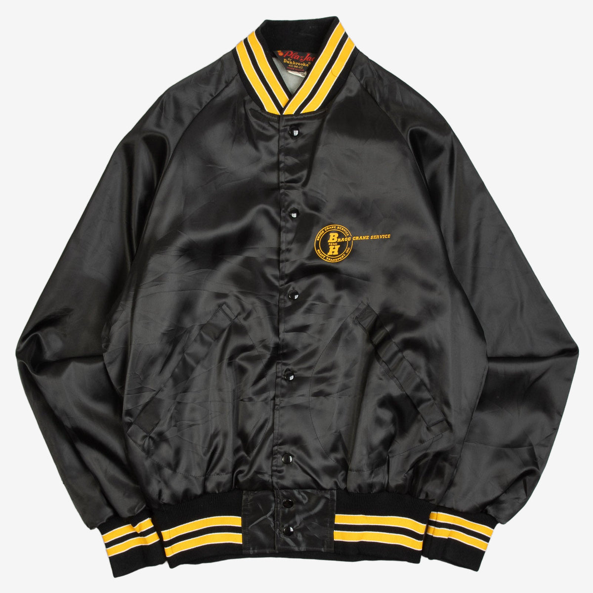 MEN'S VINTAGE 1990S GRAGG CRANE SATIN BOMBER JACKET - MEDIUM
