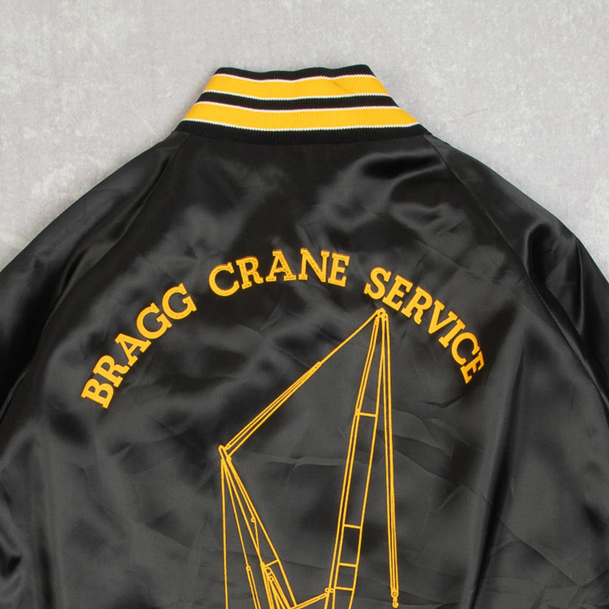 MEN'S VINTAGE 1990S GRAGG CRANE SATIN BOMBER JACKET - MEDIUM