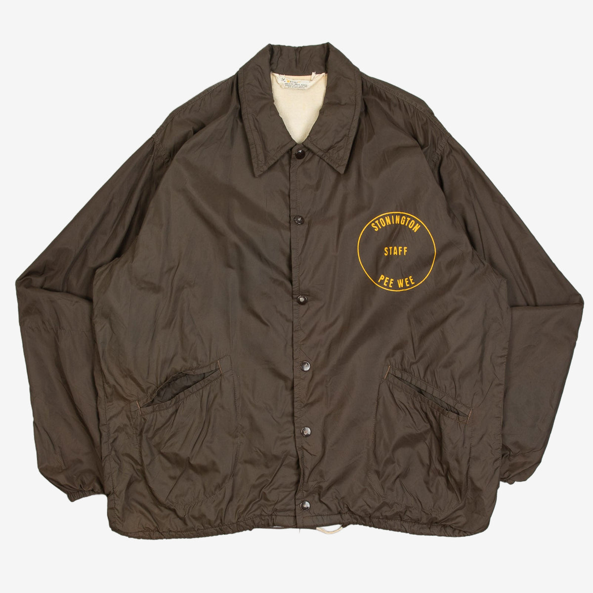 MEN'S VINTAGE 1980S STONINGTON PEE WEE COACH JACKET - LARGE