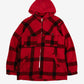 MEN'S VINTAGE 1980S CHECKED FULL ZIP HOODED JACKET - MEDIUM